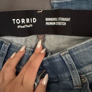 Torrid Premium Stretch Straight Leg Jeans - Classic Blue